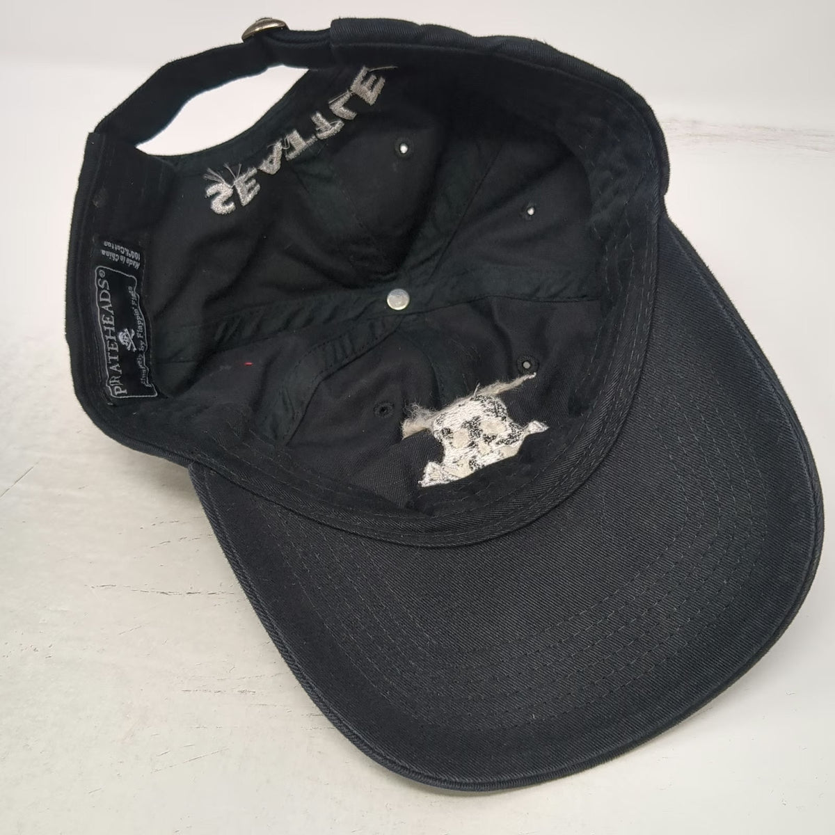 Pirateheads Baseball Cap Black One Size Seattle Skull Crossbones Pirates Hat
