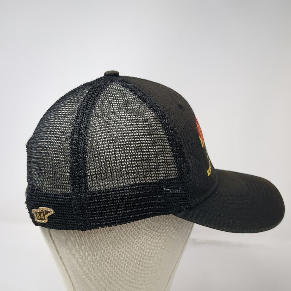Blue 84 Trucker Hat Black One Size Wallowa Mountains Bear Geometric Mesh Oregon