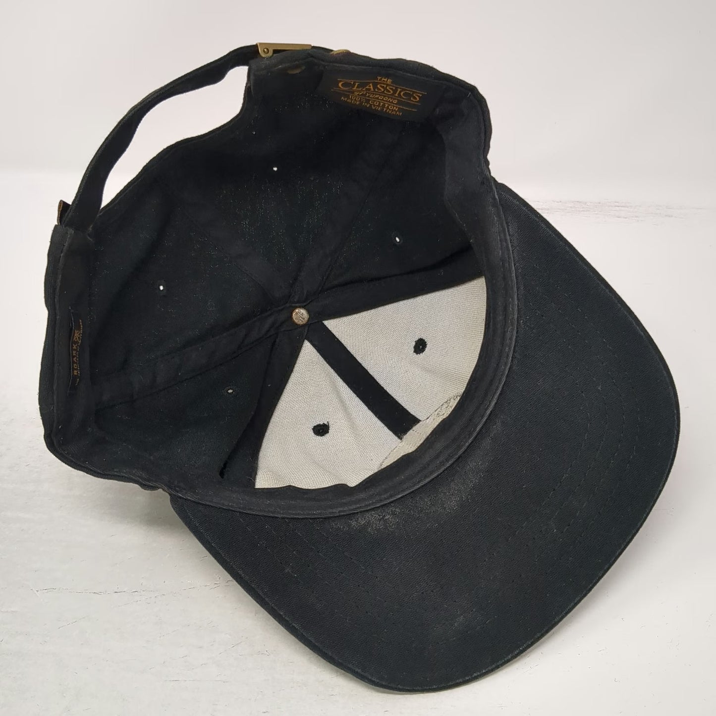 Roark Baseball Cap Black One Size Fear The Sea Skull Patch Slideback Cotton Hat