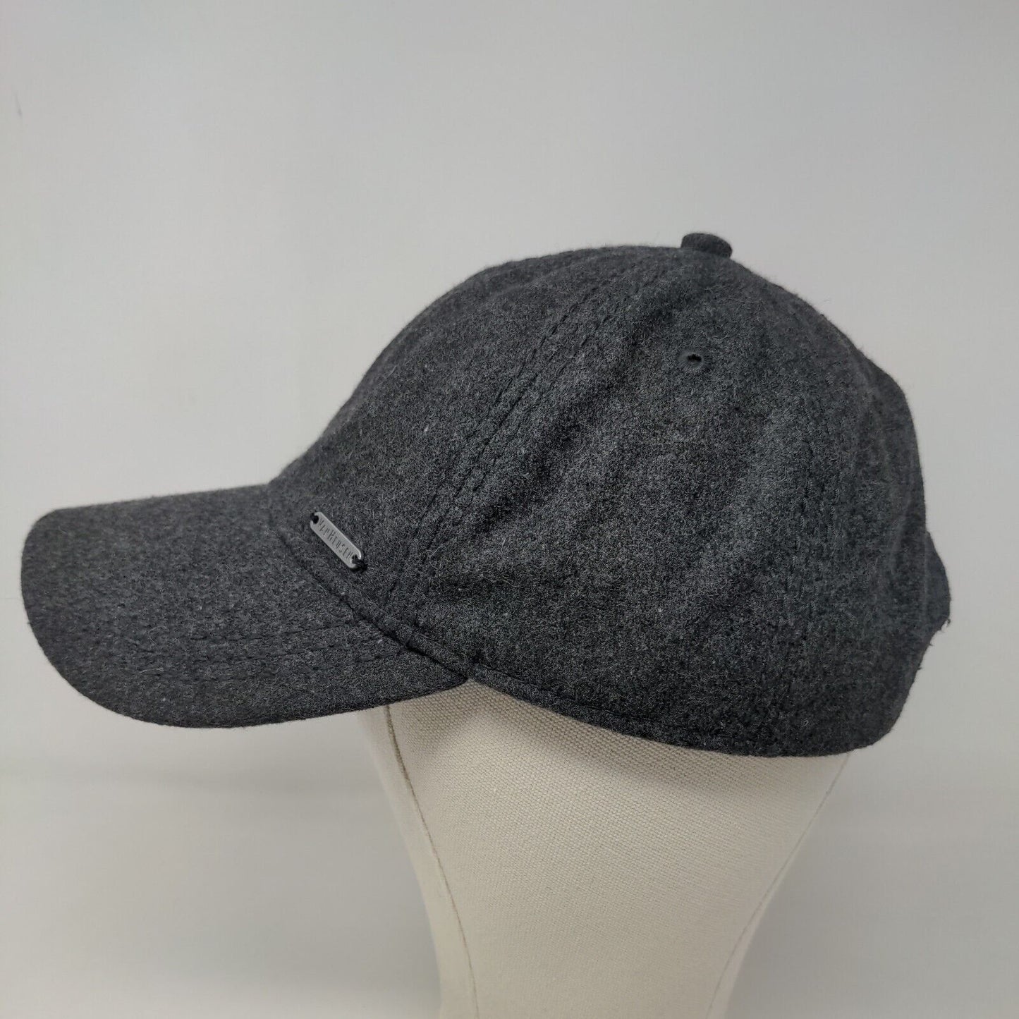 Van Heusen Men's Slideback Hat Gray Adjustable Wool Blend 3D Logo