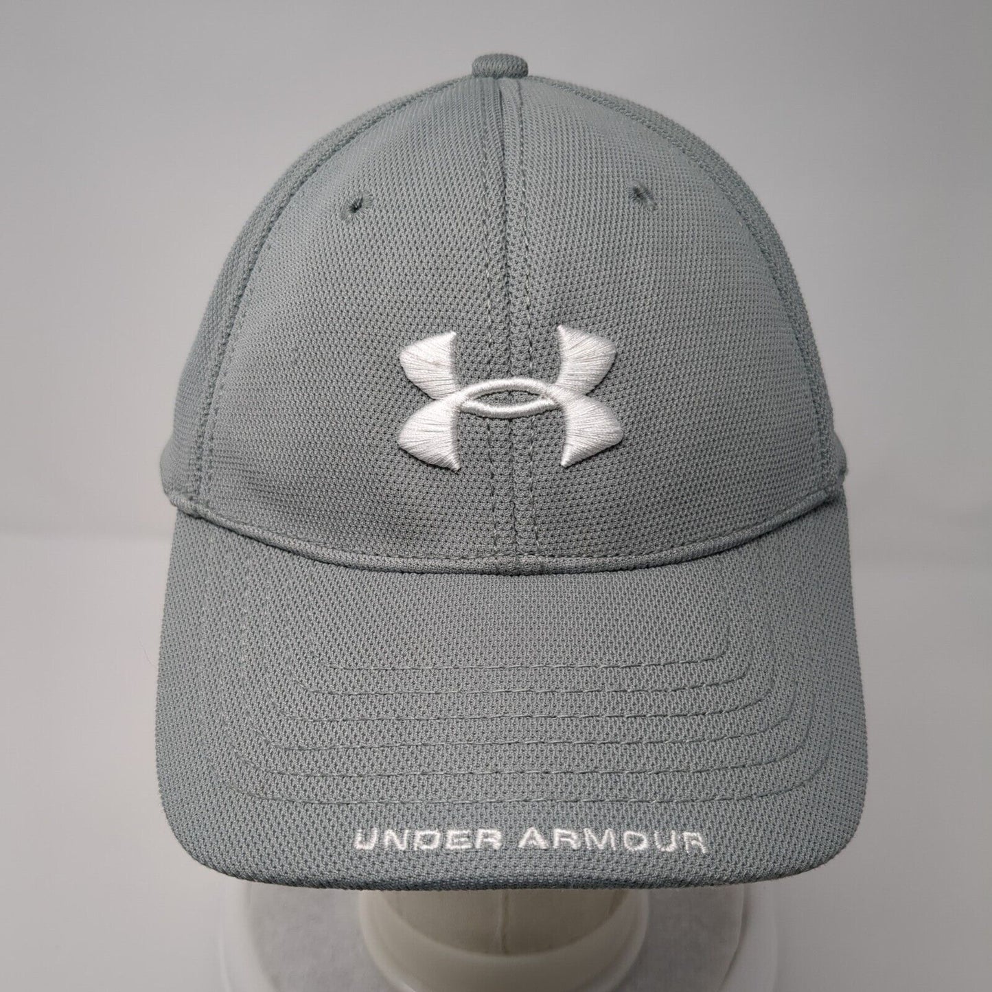 Under Armour Fitted Hat Gray One Size Lightweight Embroidered 6 Panel Polyester