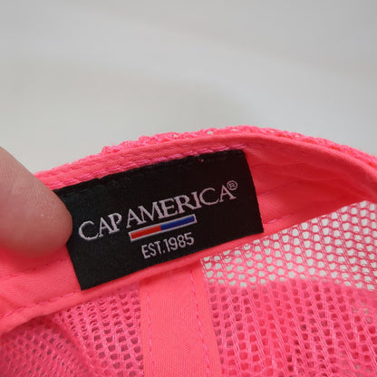 Cap America Trucker Hat Gray Pink One Size Fossil Oregon Mercantile Company Mesh