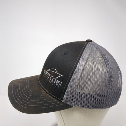 West Coast Boat Center Snapback Trucker Hat Black One Size Mesh Back