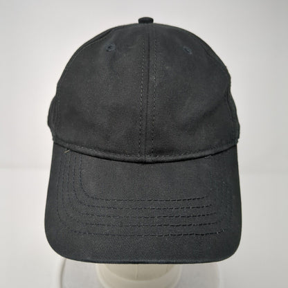 Unbranded Slideback Hat Black One Size Adjustable 6 Panel Solid Blank