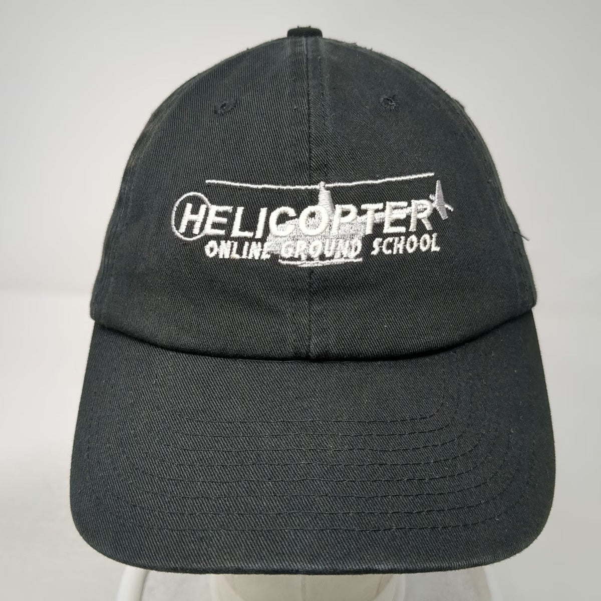 Bayside Baseball Cap Black One Size Helicopter Online Ground School USA Made Hat