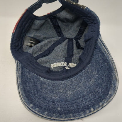 United States Of America Slideback Hat Blue One Size Adjustable Denim
