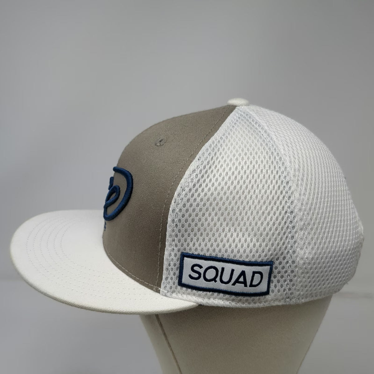 Vice Golf Trucker Hat Gray White Blue One Size Mesh Back Snapback Squad Patch