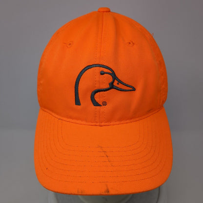 Ducks Unlimited Strapback Hat Orange One Size Adjustable Embroidered Outdoor Cap