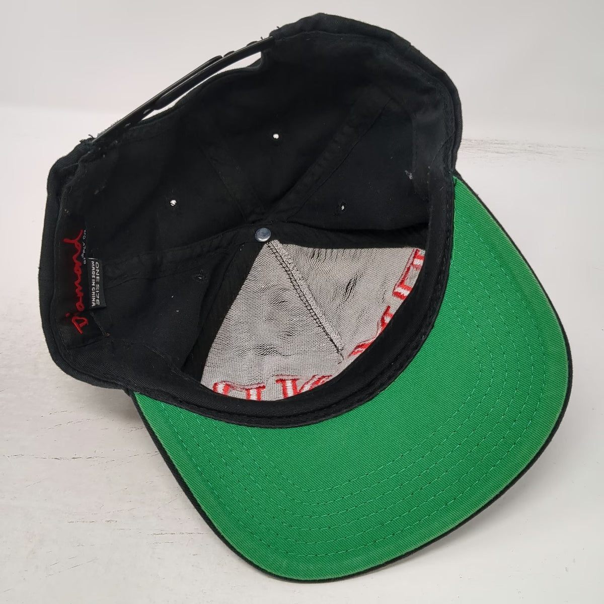 Diamond Supply Co 5 Panel Hat Black One Size Green Underbrim Snapback DMND Flat