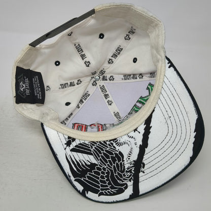 Top Level 5 Panel White One Size Mexico Eagle Crest Snapback Hat Graphic Cotton