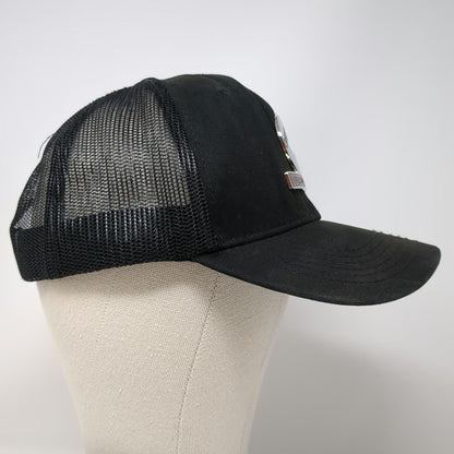 Cummins Trucker Hat Black One Size Turbo Diesel Chrome Logo Snapback Mesh Back