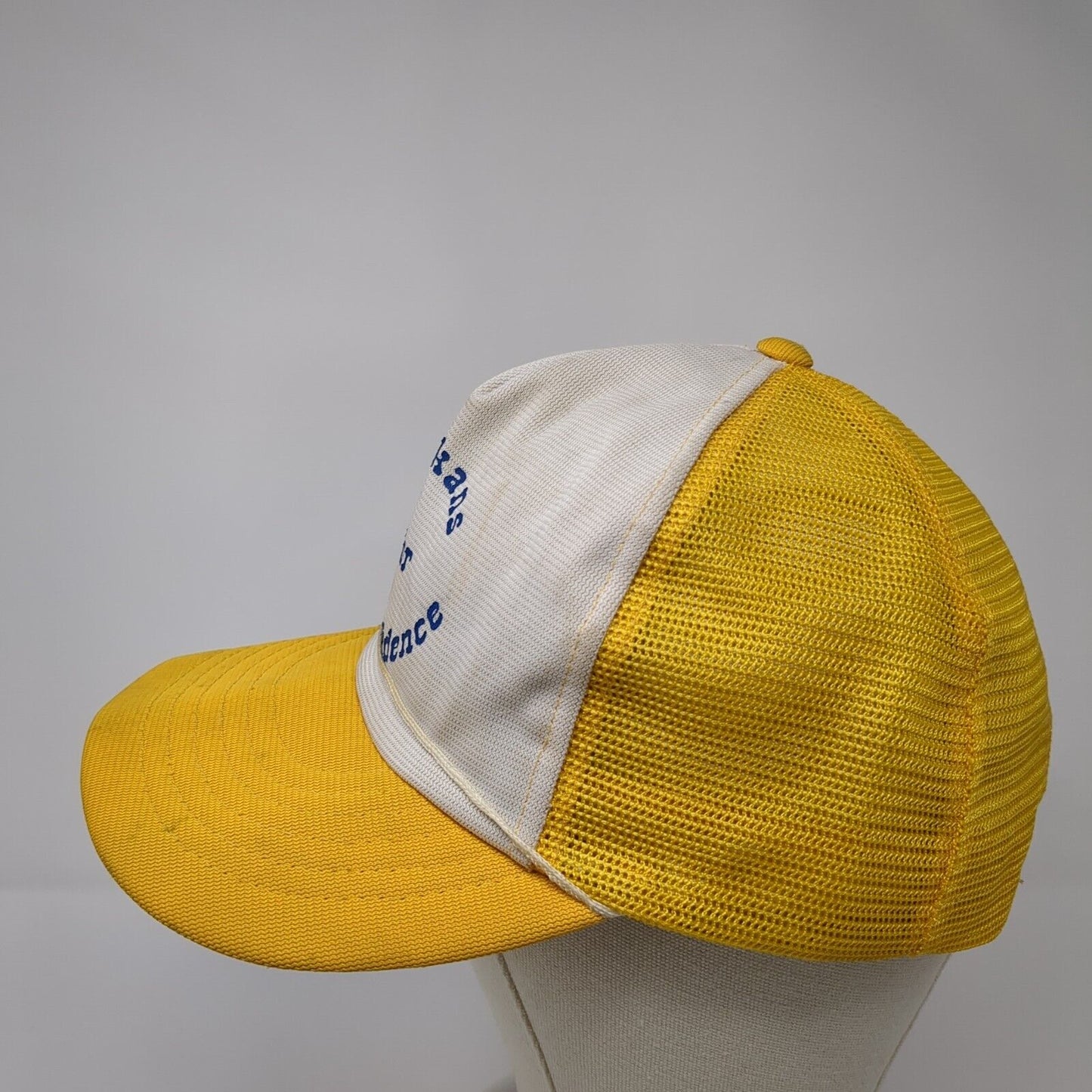Alaskans For Independence Snapback Trucker Hat Yellow One Size Mesh Back Rope