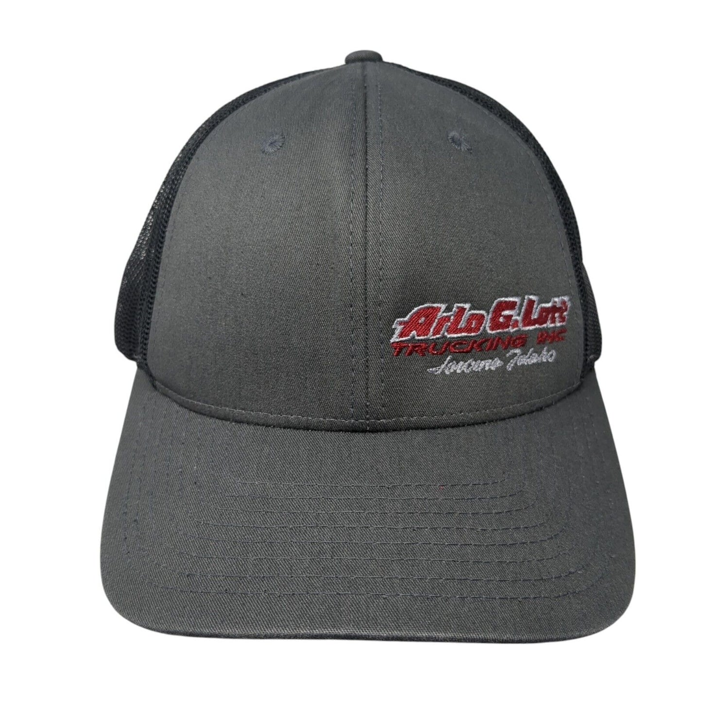 Arlo G Lott Trucking Inc Snapback Trucker Hat Gray M/L Mesh Back