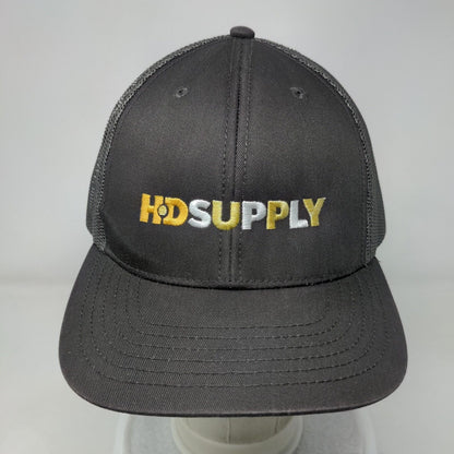 HD Supply Snapback Mesh Back Trucker Hat Gray OSFM Embroidered Otto