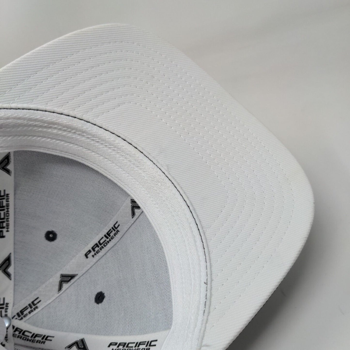 FA Fitted Trucker Hat Gray L/XL Mesh Back Vented Holes 6 Panel Pacific Headwear