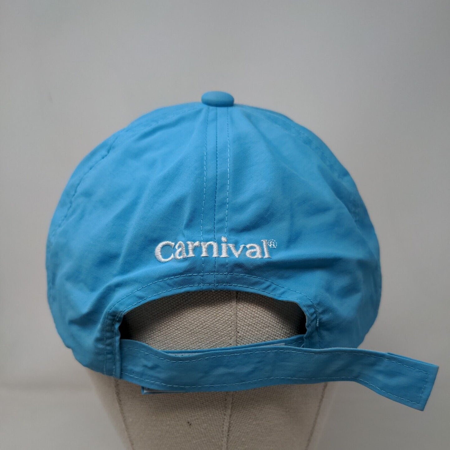 Carnival Strapback Hat Blue OSFA Adjustable Embroidered Logo 5 Panel