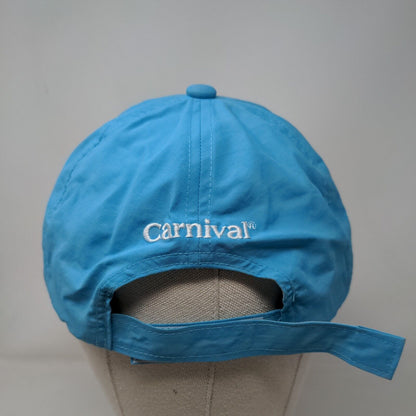 Carnival Strapback Hat Blue OSFA Adjustable Embroidered Logo 5 Panel