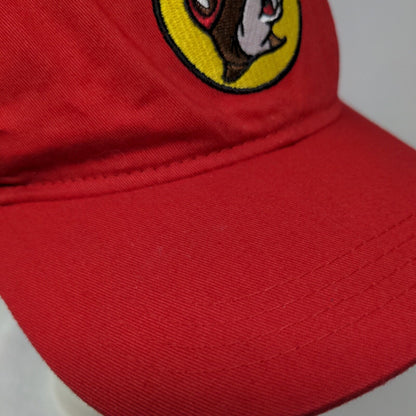 Buc-ees Slideback Hat Red OSFM Adjustable Embroidered 6 Panel Cotton
