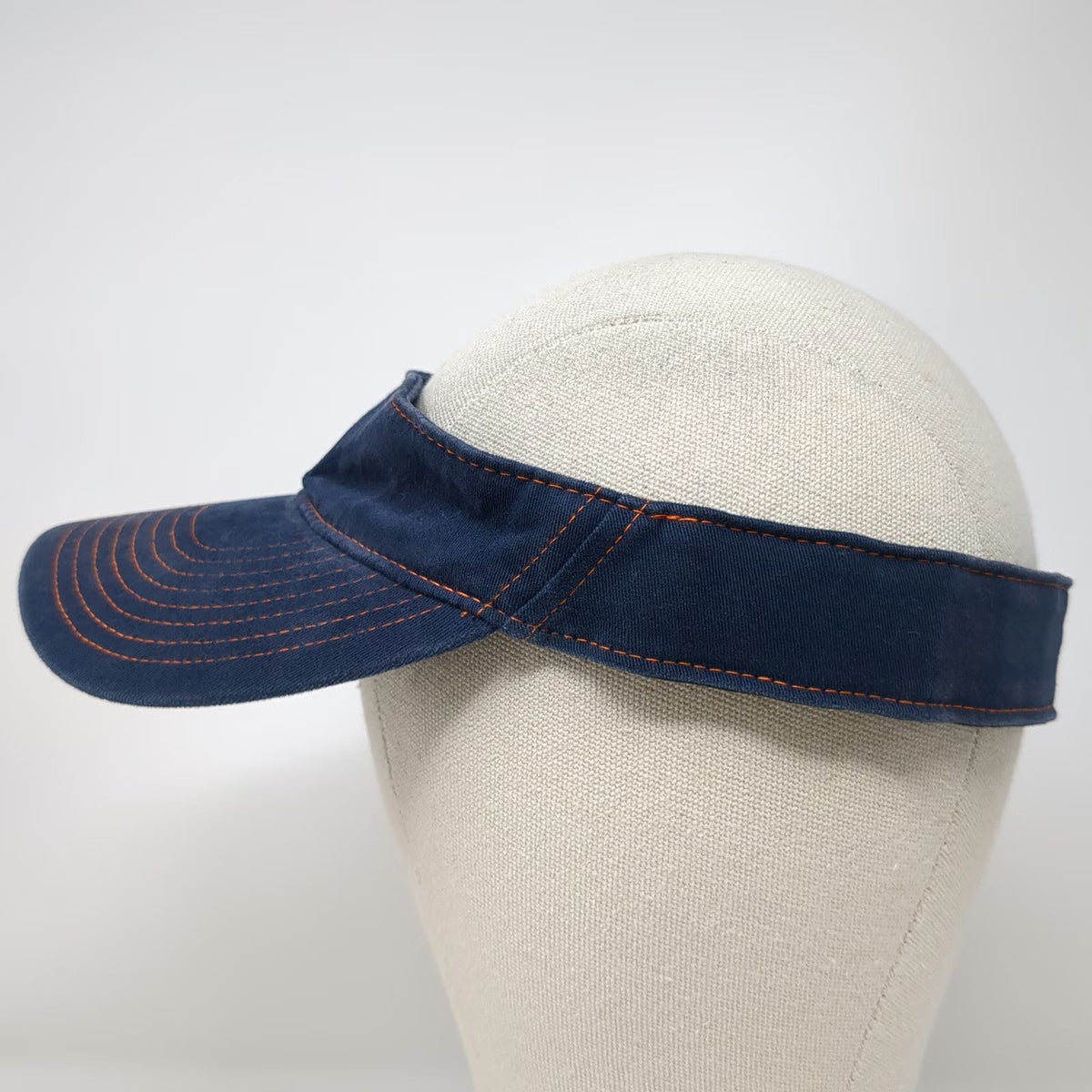 Nike Visor Blue One Size Contrast Stitching Embroidered Swoosh Athletic Golf Hat