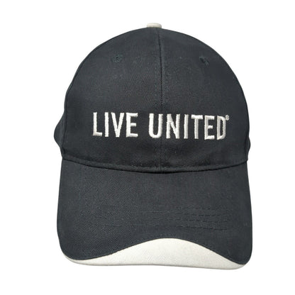 Live United Strapback Baseball Cap Black OS Adjustable Embroidered Hit Wear