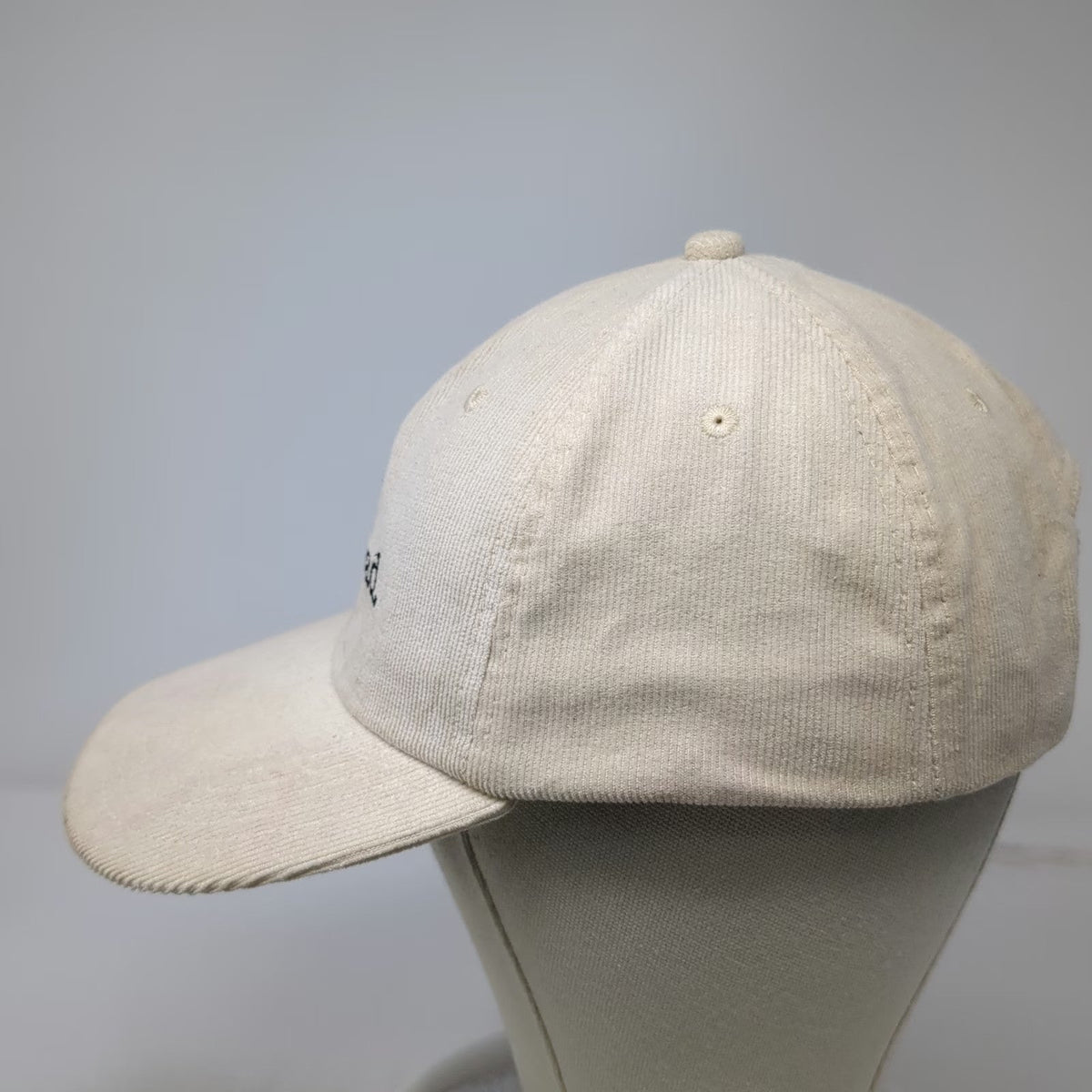 Book of the Month Beige Baseball Cap One Size Corduroy Well-read Side Logo Hat