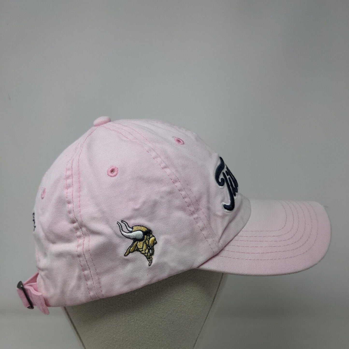 Titleist Lady Viking Golf Slideback Hat Pink One Size Embroidered Distressed