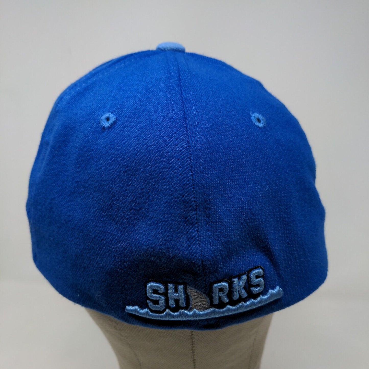 Zephyr Men's Fitted Hat Blue Size M/L Embroidered Shark Tooth Logo Acrylic