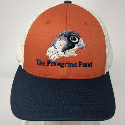 Richardson Trucker Hat Orange White Blue L The Peregrine Fund Falcon Snapback