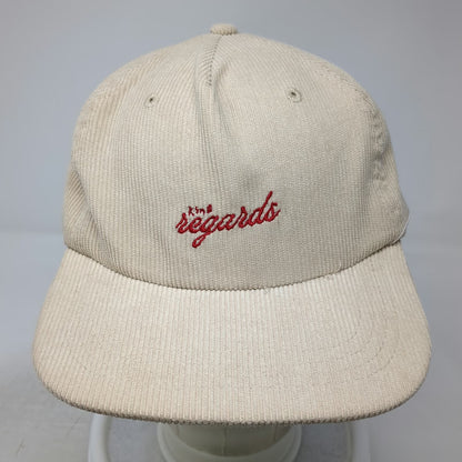 Cotton On 5 Panel Hat Beige One Size Corduroy Kind Regards Red Script Slideback