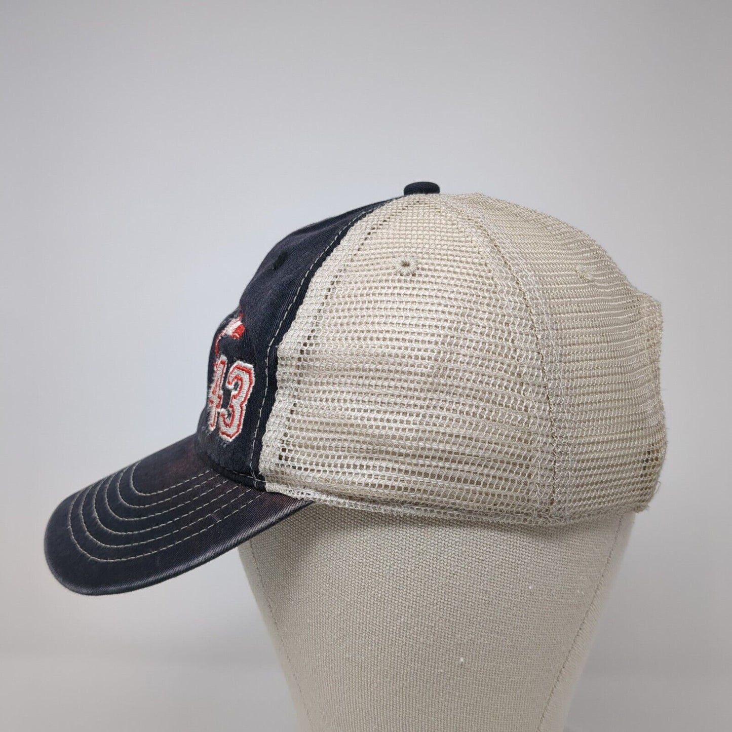43 Snapback Trucker Hat Blue OS Adjustable Embroidered Mesh Back Comfort Colors