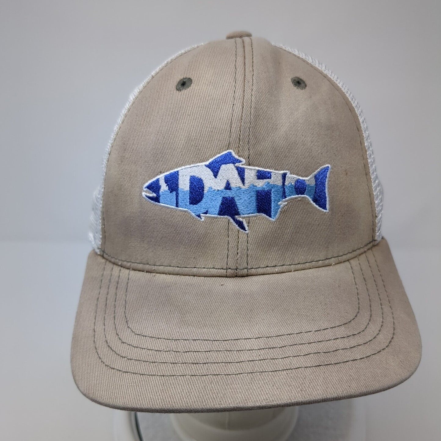 Idaho Fish Snapback Mesh Back Trucker Hat Tan One Size RepYourWater