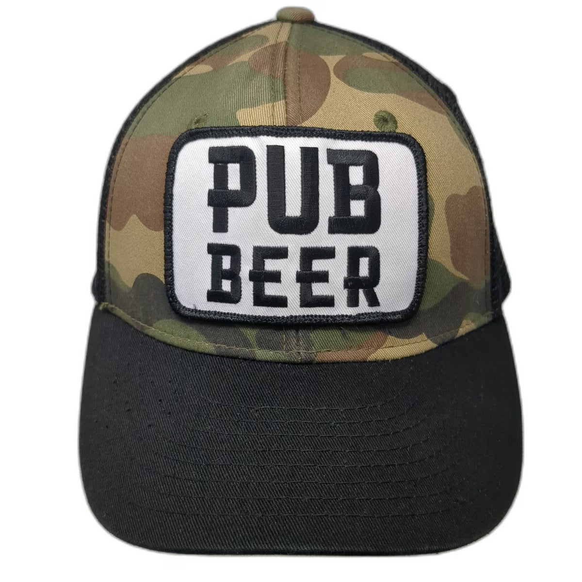 Decky Trucker Hat Green Black Camo Pub Beer One Size 10 Barrel Brewing Co Mesh