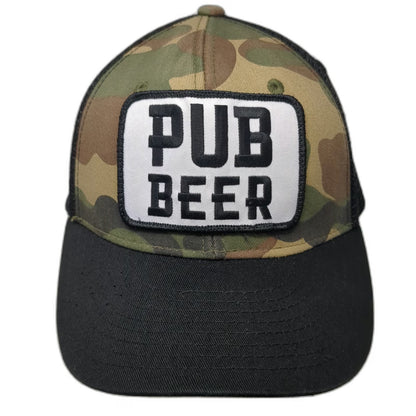 Decky Trucker Hat Green Black Camo Pub Beer One Size 10 Barrel Brewing Co Mesh