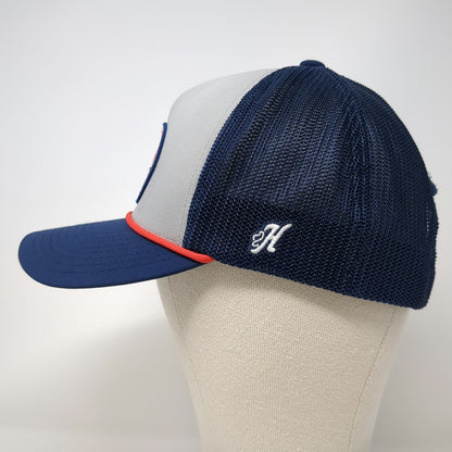 Hooey Trucker Hat Blue One Size Rope Logo Patch Mesh Snapback Gray Western Rodeo
