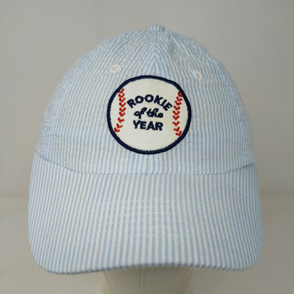 Unbranded Boys Strapback Hat Blue White Striped Size OS Rookie of the Year