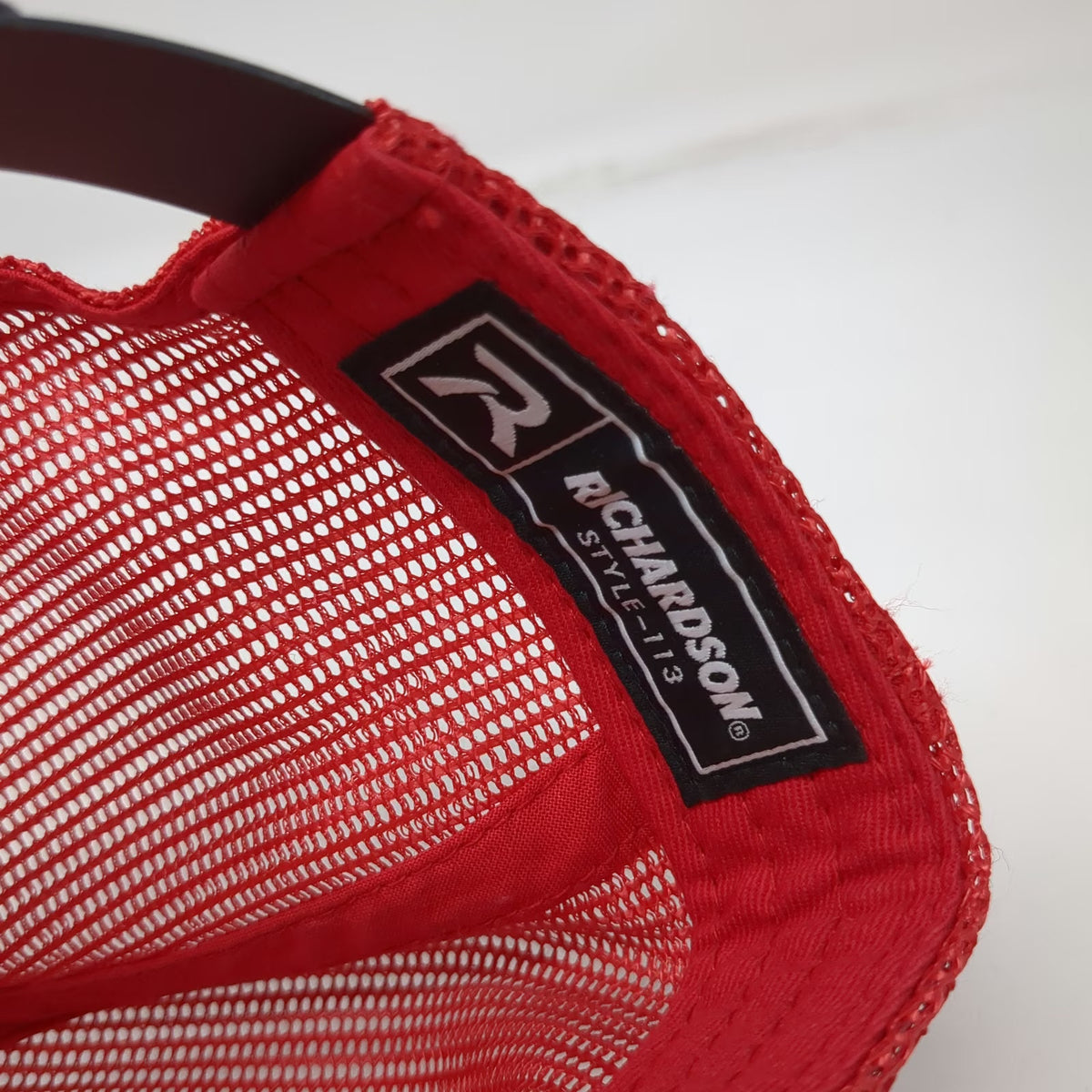Richardson Trucker Hat White Red Black One Size Swing Juice Golf Mesh Back