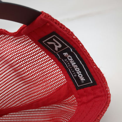 Richardson Trucker Hat White Red Black One Size Swing Juice Golf Mesh Back