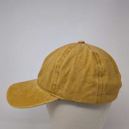 Lil Face Slideback Hat Yellow OS Adjustable Embroidered Vented Holes 6 Panel