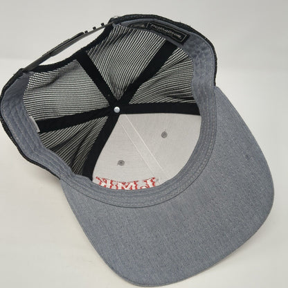 LMK Snapback Trucker Hat Gray OS Adjustable Embroidered Mesh Back Richardson
