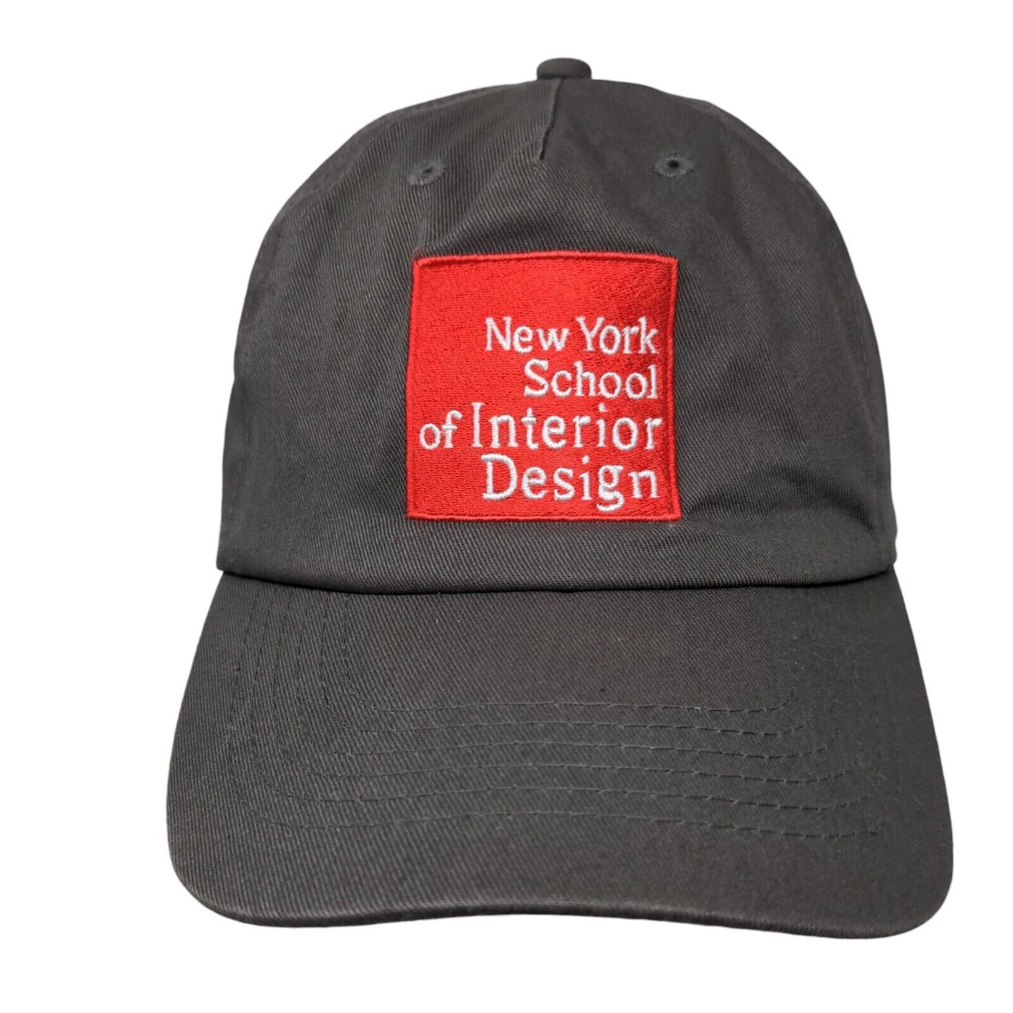 New York School of Interior Design Strapback Hat Gray OSFA Adjustable Hit Wear