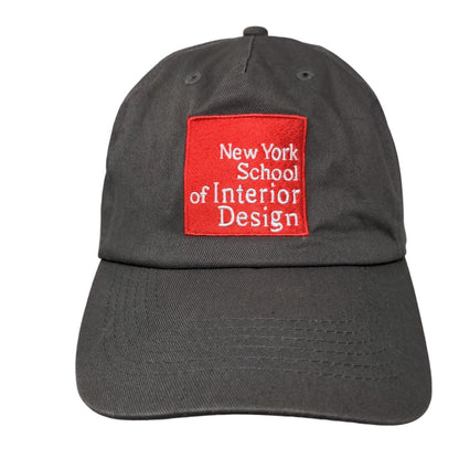 New York School of Interior Design Strapback Hat Gray OSFA Adjustable Hit Wear