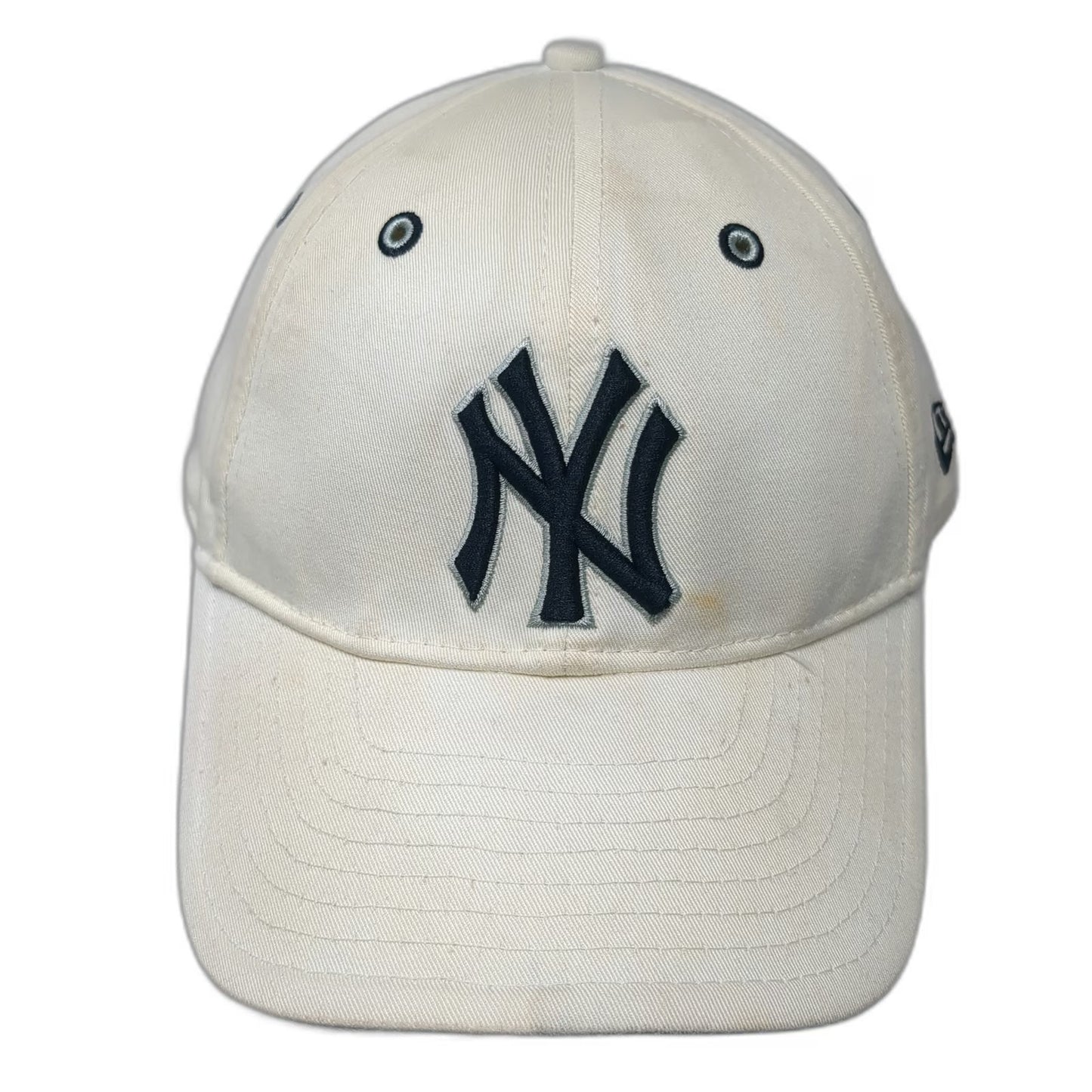 New York Yankees MLB New Era Baseball Cap White One Size Strapback Logo Hat