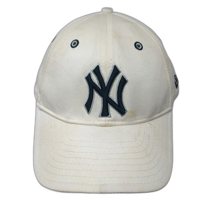 New York Yankees MLB New Era Baseball Cap White One Size Strapback Logo Hat