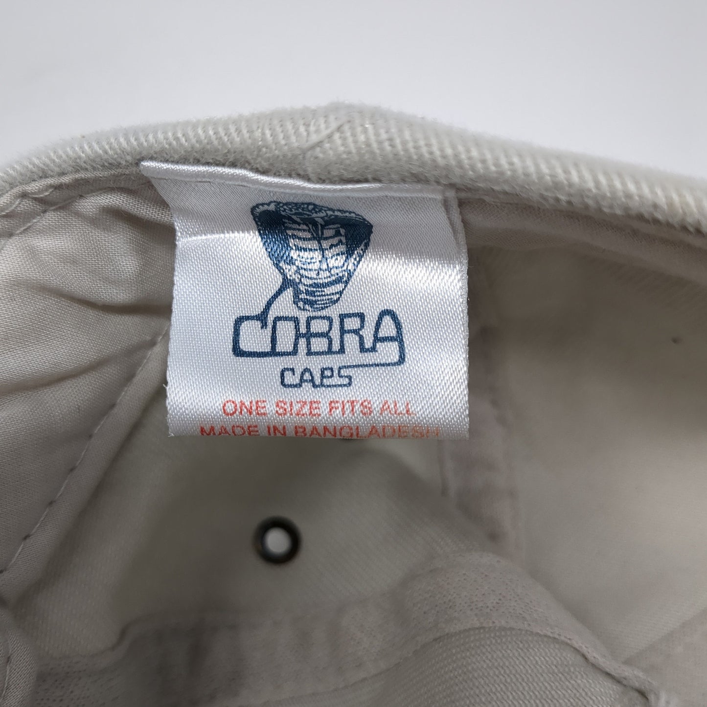 Disney Logo Slideback Hat Beige One Size Adjustable Embroidered Cobra