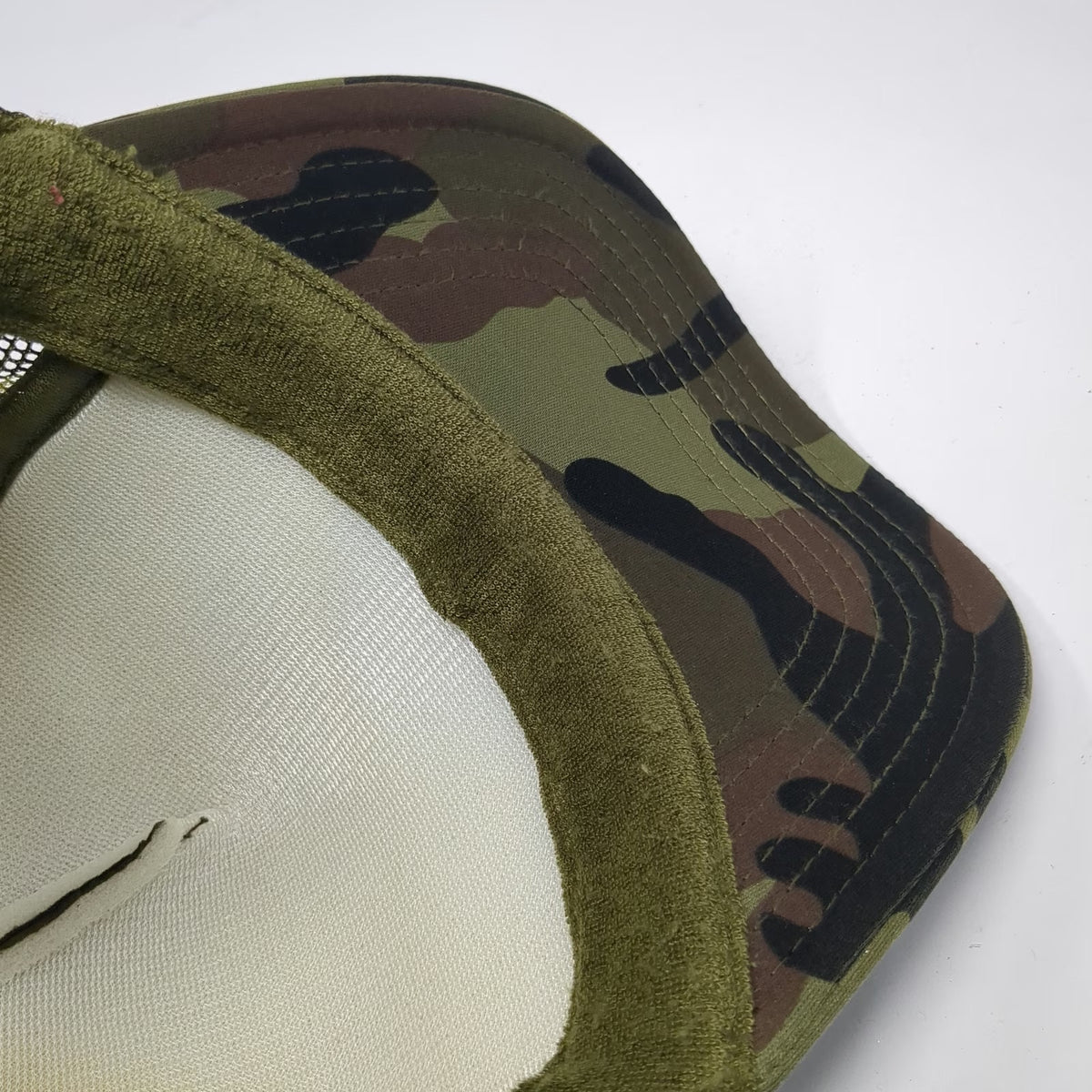 nbrhd Somewhere Rainbow Camo Trucker Hat Green One Size Snapback Mesh Foam Patch