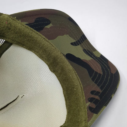 nbrhd Somewhere Rainbow Camo Trucker Hat Green One Size Snapback Mesh Foam Patch