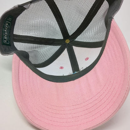 Legacy Trucker Hat Pink One Size Pete Smith's Surf Shop Mesh Patch Palm Trees