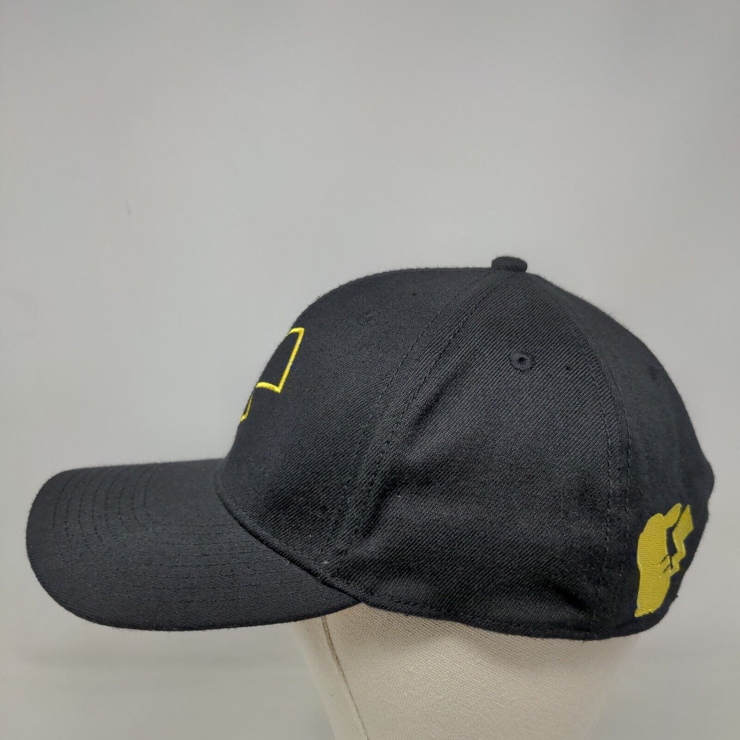 Pokemon Pikachu Bolt Snapback Hat Black OSFM Adjustable Embroidered 6 Panel