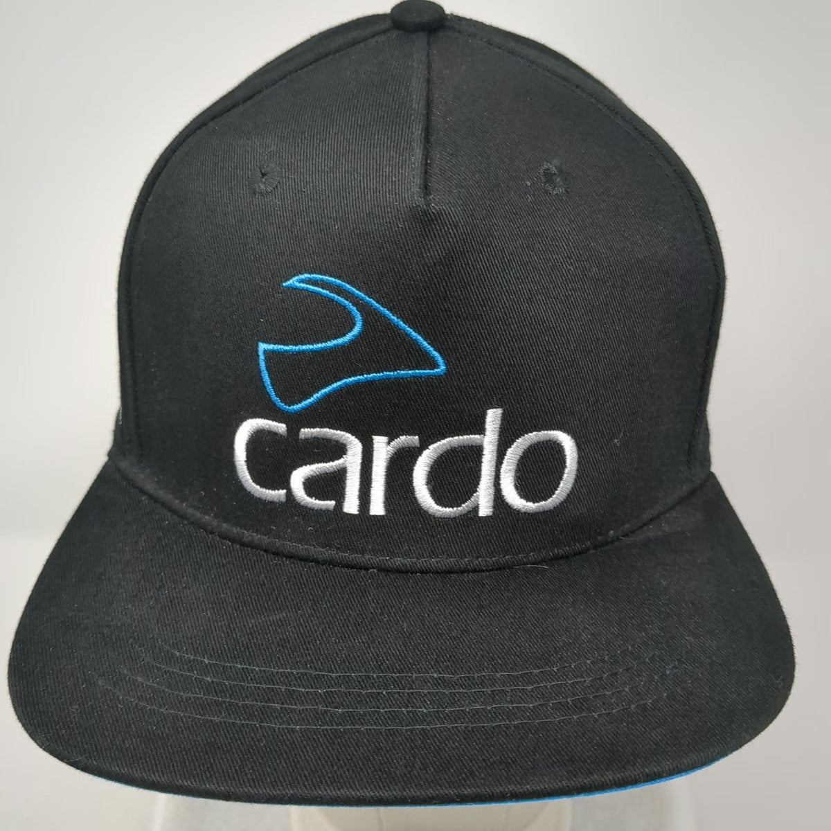 Cardo Trucker Hat Black One Size Snapback Mesh Cardo Systems Logo Flat Brim