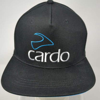 Cardo Trucker Hat Black One Size Snapback Mesh Cardo Systems Logo Flat Brim